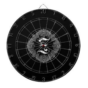 Eleganter gotischer Anfangsbuchstabe Z Dartscheibe