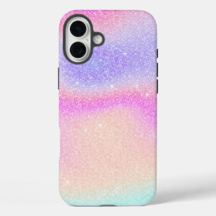Eleganter Gradient Glitzer Swirl Holographic iPhone 16 Plus Hülle