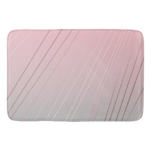 Eleganter Gradient rosa Graumuster Rose Gold Badematte