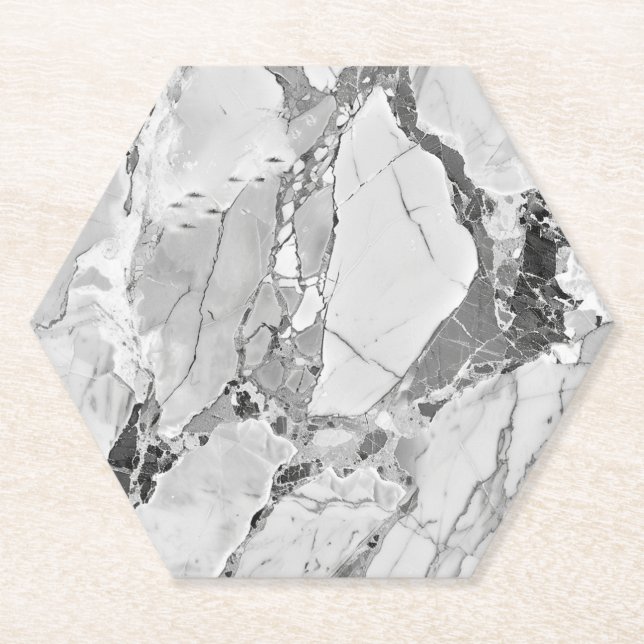 Eleganter Grau "Twilight Marble Fantasy" Marmortex Untersetzer (Vorderseite)