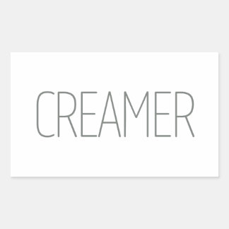 Eleganter grauer Creamer Rechteckiger Aufkleber