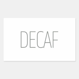 Eleganter grauer entkoffeinierter Kaffee Rechteckiger Aufkleber