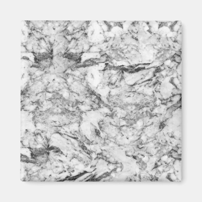 Eleganter grauer, moderner Vintager Marmor Magnet (Vorne)