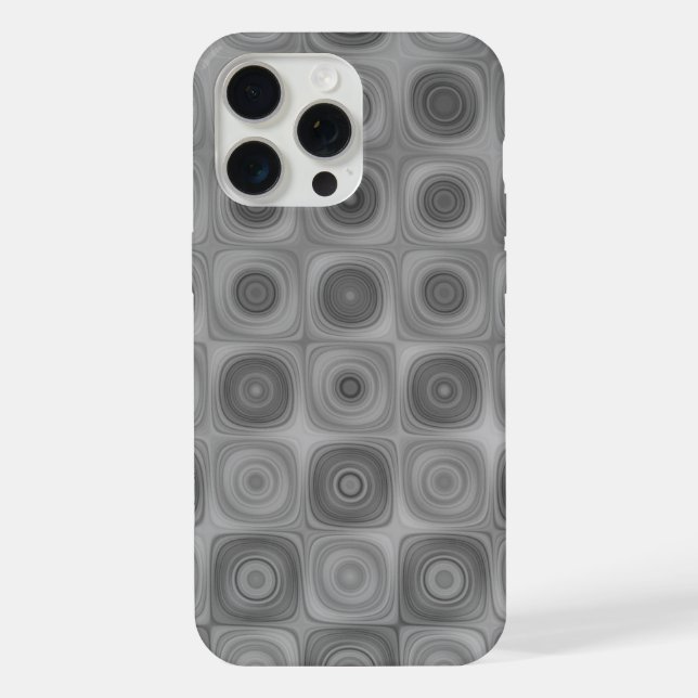 Eleganter grauer Strudel  iPhone Hülle (Rückseite)