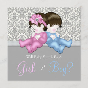 Eleganter Graumaske-Gender-Auftritt Einladung