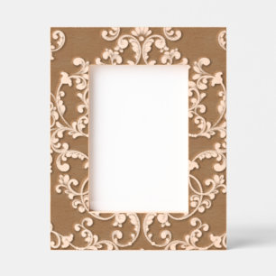 Eleganter, gravierter Damask-Muster Geätzte Rahmen