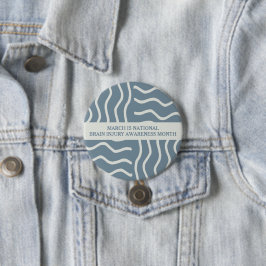 Eleganter Gray Brain Injury Awareness Month Button