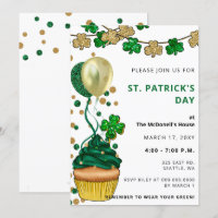 Eleganter Green Gold Kleeblatt St Patricks Day