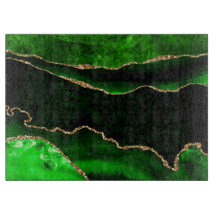 Eleganter Green und Gold Imitate Glitzer Agate