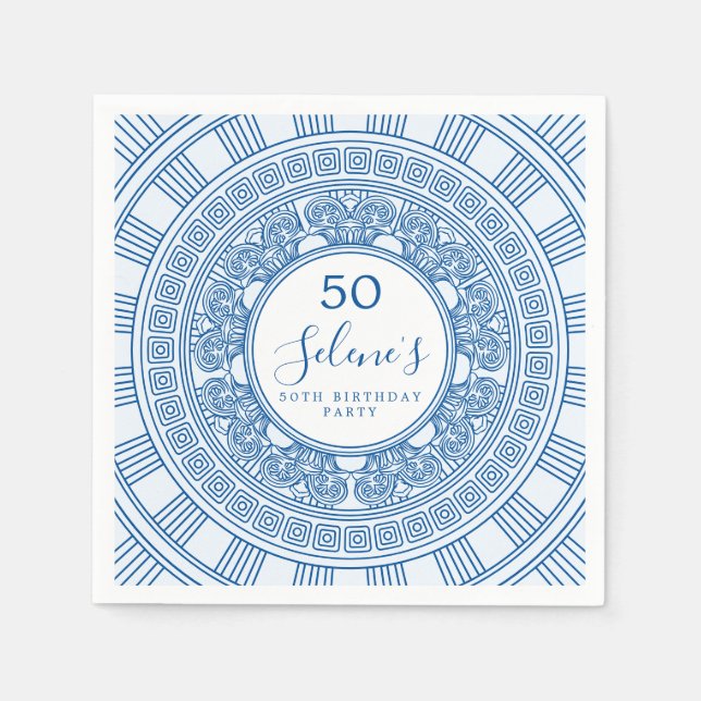 Eleganter griechischer oder römischer Geburtstag m Serviette (Vorderseite)