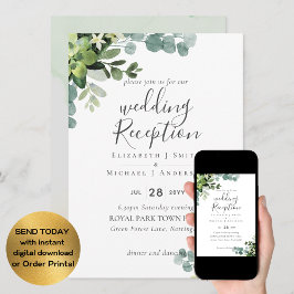 Eleganter Grüne Hochzeitsrezeption Abend nur in Einladung