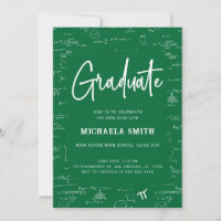 Eleganter grüner Abschluss Mathematik-Abschlussfei