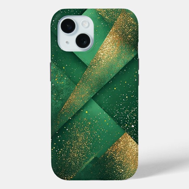 Eleganter grüner Abstrakter Hintergrund mit schlei Case-Mate iPhone Hülle (Rückseite)