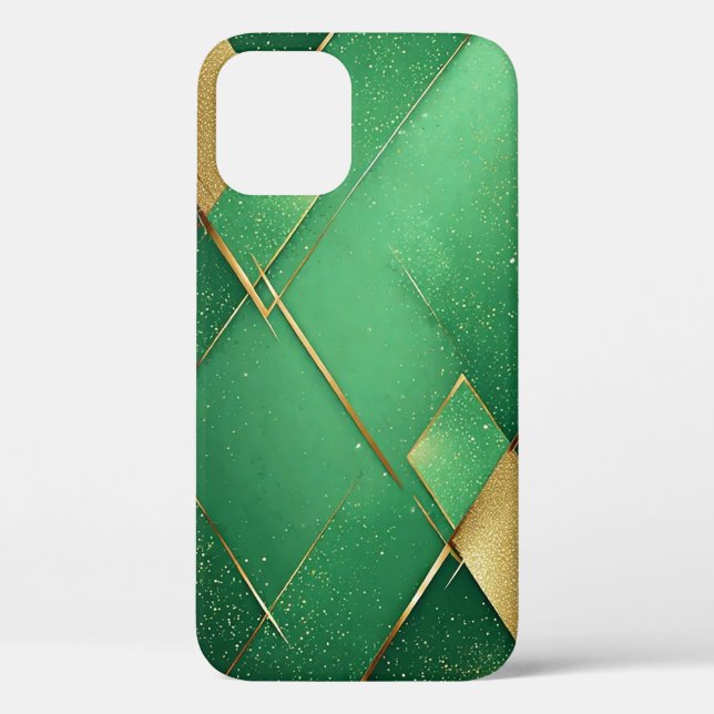 Eleganter grüner Abstrakter Hintergrund mit schlei Case-Mate iPhone Hülle (Rückseite)