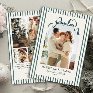 Eleganter grüner Bogen und Streifen Weihnachten 5