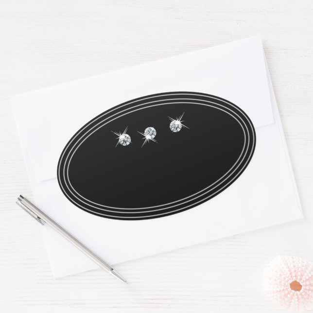 Eleganter grüner Glitzer Produktkennzeichnungen Rh Ovaler Aufkleber (Umschlag)