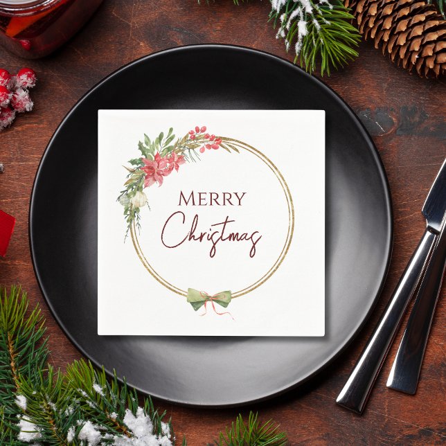 Eleganter Grüner Goldener Kreis mit Bögen Serviette (Von Creator hochgeladen)