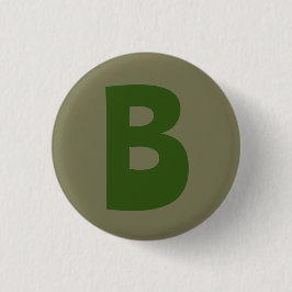 Eleganter Grüner Monogram-Initialbrief Button