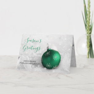Eleganter grüner Schmuck Festive Company Feiertag Feiertagskarte
