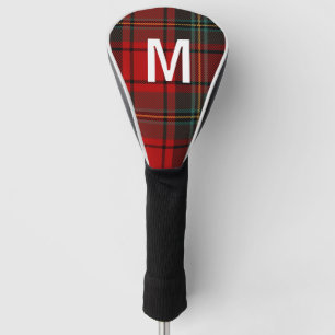 Eleganter grüner und roter Tartan-Karo-Personalisi Golf Headcover