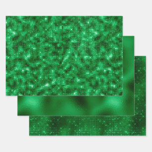 Eleganter Grüner Wald Geschenkpapier Set