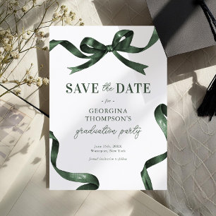 Eleganter grüner Wasserfarben-Bogen Abschluss Save The Date