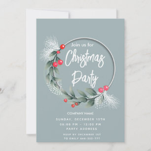 Eleganter Grünkranz Einladung