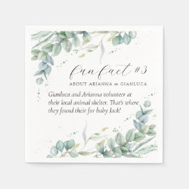 Eleganter Grünspass Fakt #3 Hochzeitscocktail Serviette