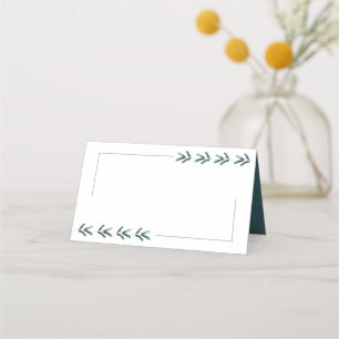 Eleganter Grünwald Wedding Blank Platzkarte