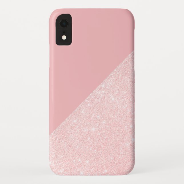 Eleganter, gürtlicher Rose, vergoldeter Glitzer un Case-Mate iPhone Hülle (Rückseite)