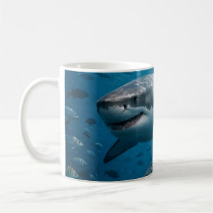 Eleganter Hai im tiefen Blau Kaffeetasse
