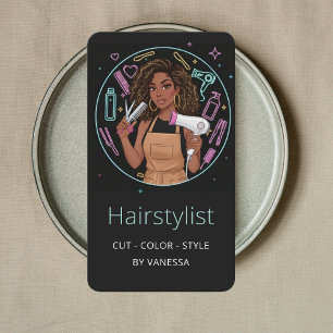 Eleganter Hairstylist Friseur Colorist Stylisch Visitenkarte