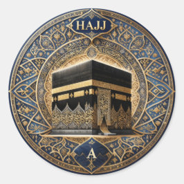 Eleganter Hajj Mabrur Kaaba-Illustration Rund-Stic Runder Aufkleber