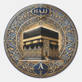Eleganter Hajj Mabrur Kaaba-Illustration Rund-Stic Runder Aufkleber