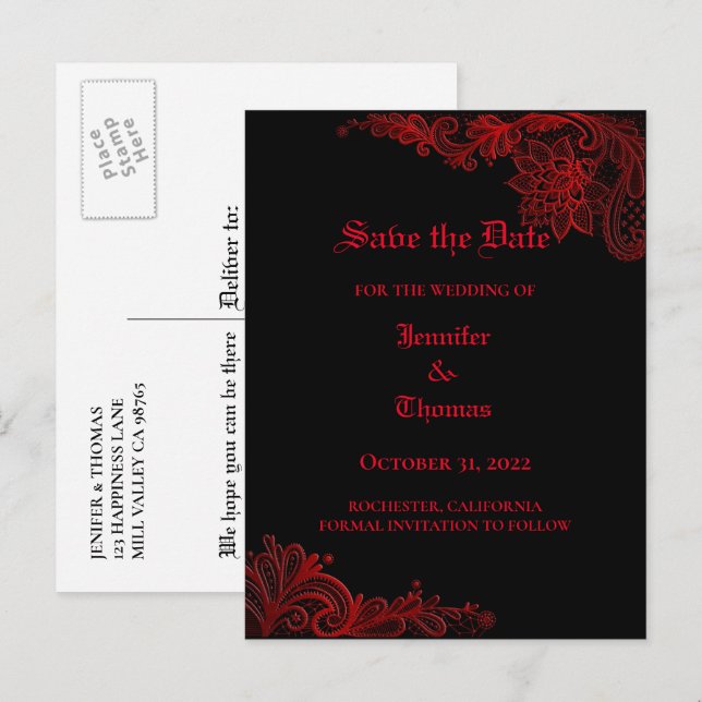 Eleganter Halbzeitgedanke speichern Sie das Datum  Ankündigungspostkarte (Vorne/Hinten)