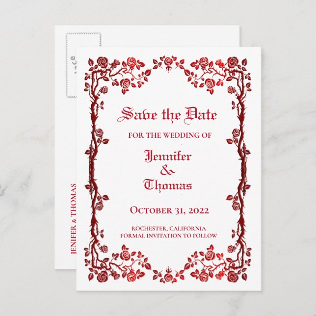 Eleganter Halbzeitgedanke speichern Sie das Datum  Ankündigungspostkarte (Vorne/Hinten)