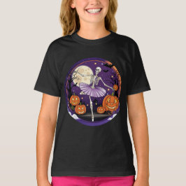 Eleganter Halloween Skeleton Ballet Dancer T-Shirt