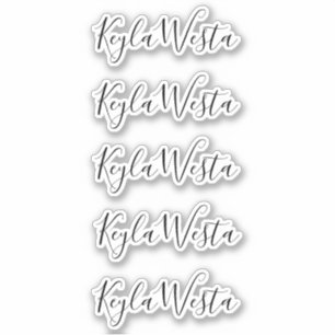 Eleganter handgeschriebener personalisierter indiv aufkleber