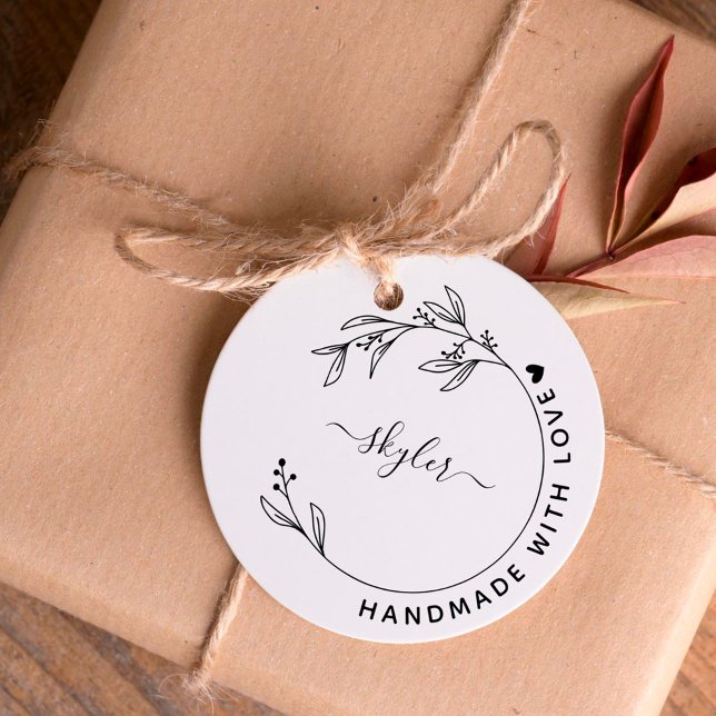 Eleganter handgezeichnet Handmade mit Liebe Indivi Gummistempel (Von Creator hochgeladen)