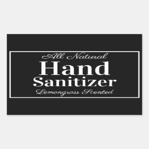 Eleganter handlicher Black Custom Handanisierer Rechteckiger Aufkleber