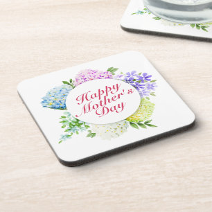 Eleganter Happy Mother Day Floral Frame Untersetze Untersetzer