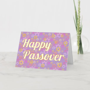 Eleganter Happy Passover Faltenfoil Urlaubskarte
