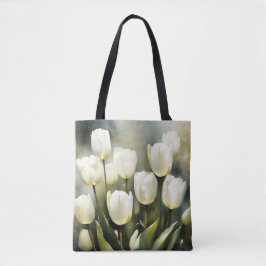 Eleganter Haufen von White Tulips in einem Serenen