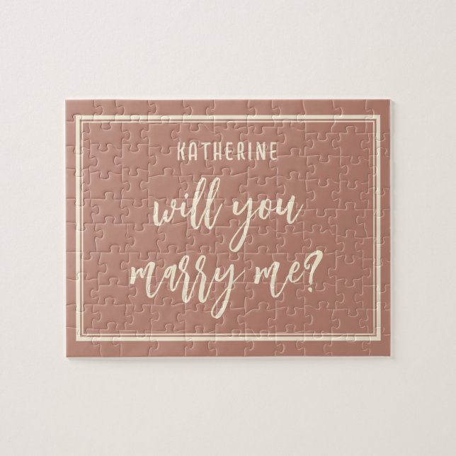 Eleganter Heiratsvorschlag wird mich heiraten Puzzle (Horizontal)