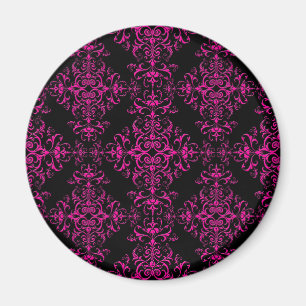 Eleganter heißer rosa und schwarzer viktorianische magnet