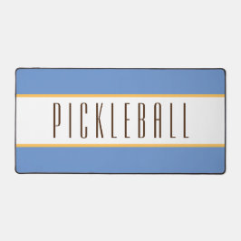 Eleganter, hellblauer weißer Streifen PICKLEBALL T Schreibtischunterlage