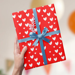 Eleganter, heller, weißer Himmel Valentinstag Geschenkpapier