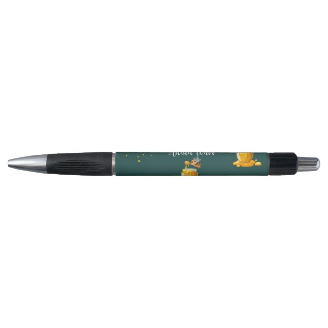 Eleganter hellgrüner Honeycomb-Stift personalisier Kugelschreiber (Vorderseite)