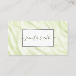 Eleganter hellgrüner Marmor mit Frame Chic Hübsch Visitenkarte