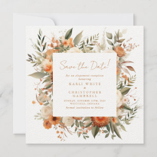 Eleganter Herbst Botanisches Flora Save the Date